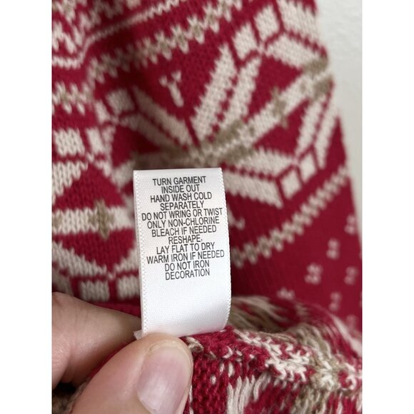 Christopher‎ Banks Women’s XL Hand Embroidered Holiday Christmas Sweater Bear - Picture 8 of 12